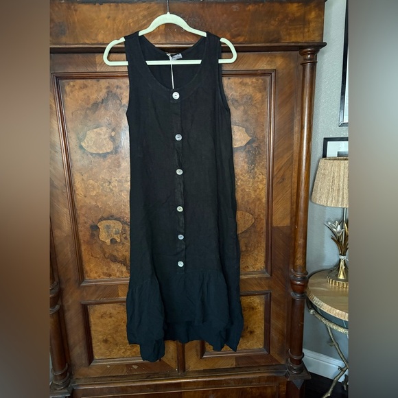 NWT Bellambra- Black Linen Dress- *Flawed. Size S - Picture 1 of 7